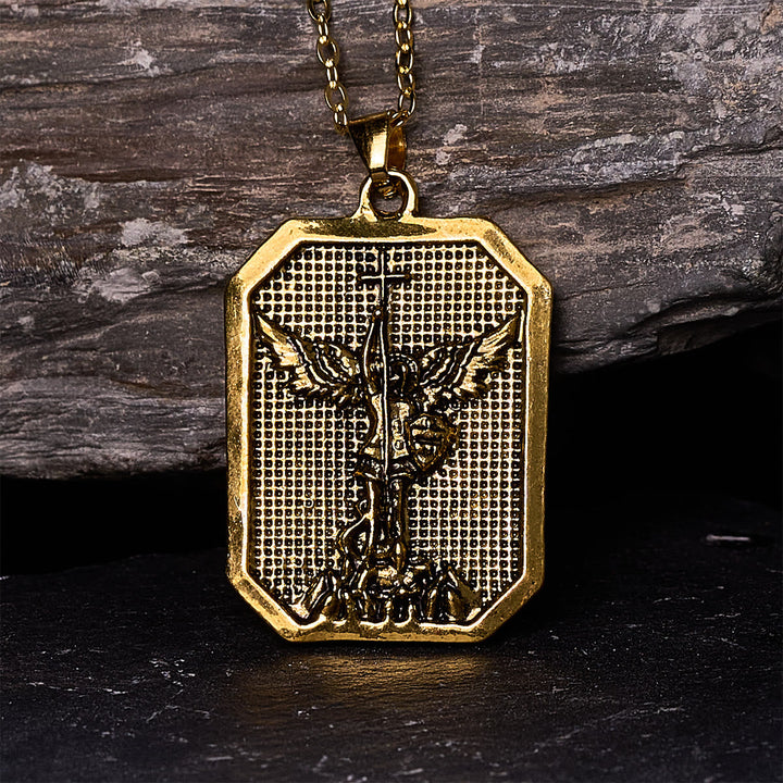 Faith Warrior St.Michael the Archangel Necklace: Strength in Every Battle