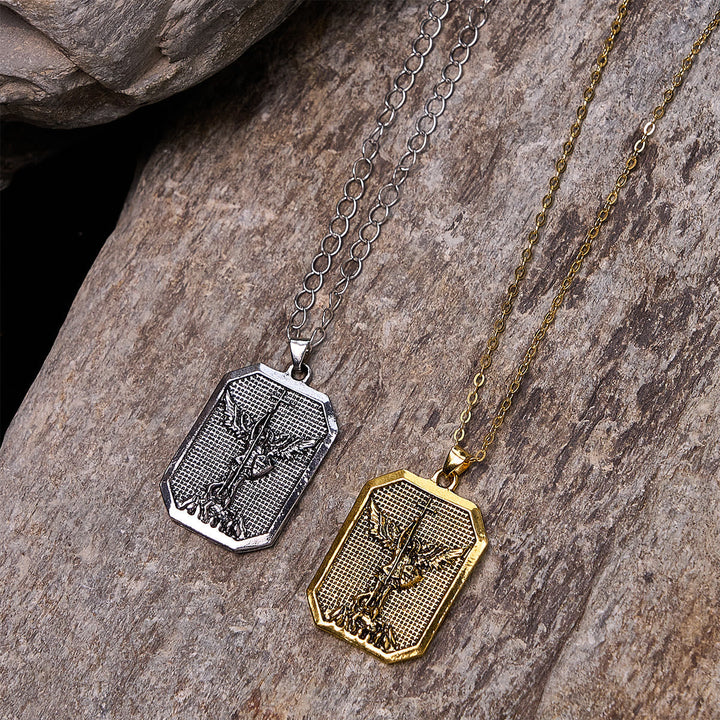 Faith Warrior St.Michael the Archangel Necklace: Strength in Every Battle