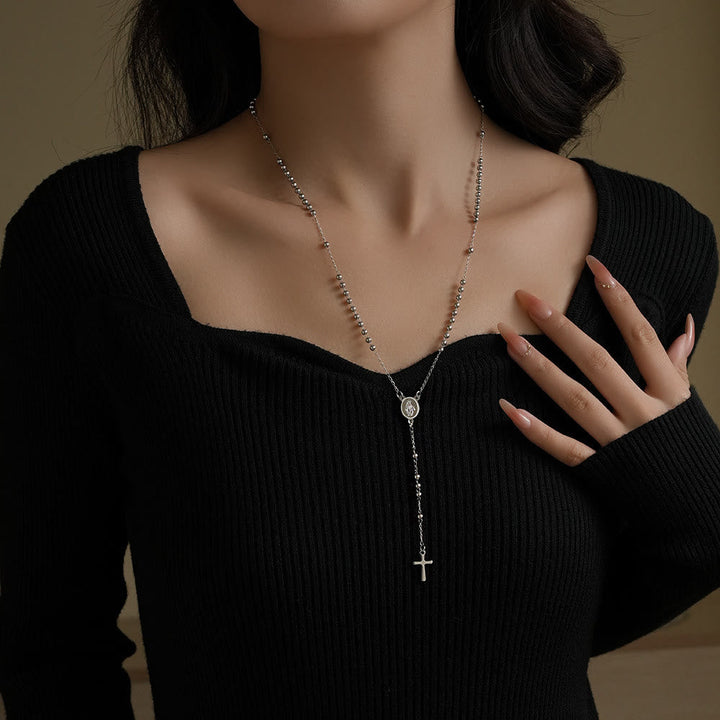 Our Lady's Blessings of Slim Rosary-Style Necklace, Bracelet