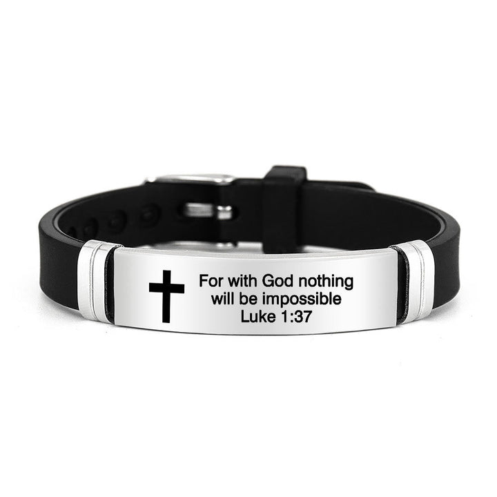 Multi - Styled Motivational Cross Bracelet with Bible Verses