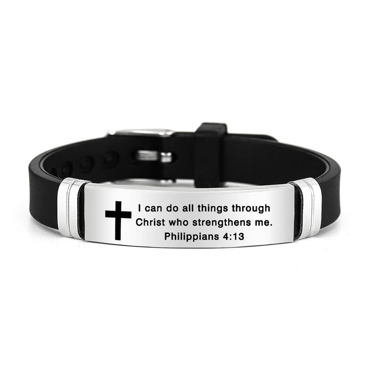 Multi - Styled Motivational Cross Bracelet with Bible Verses