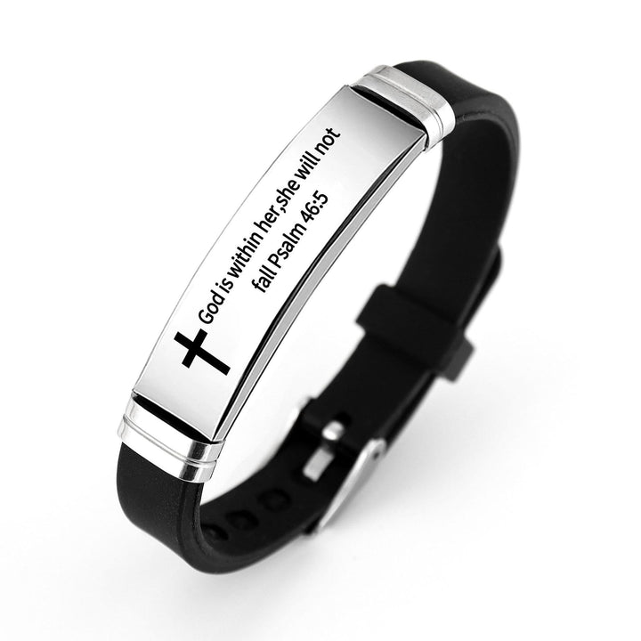 Multi - Styled Motivational Cross Bracelet with Bible Verses