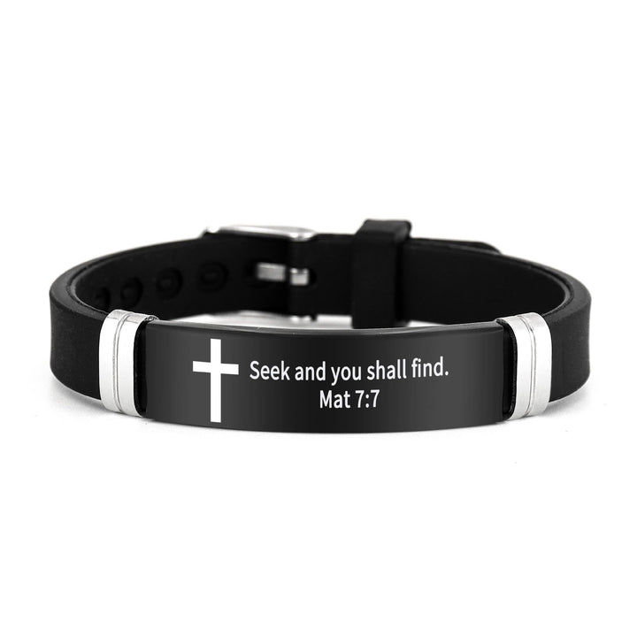 Multi - Styled Motivational Cross Bracelet with Bible Verses