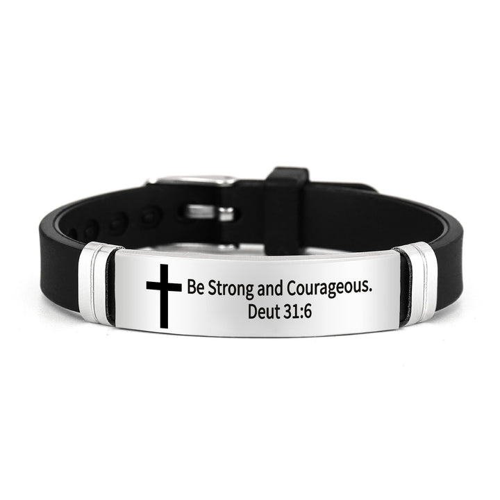 Multi - Styled Motivational Cross Bracelet with Bible Verses