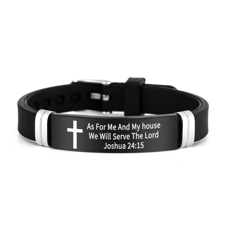 Multi - Styled Motivational Cross Bracelet with Bible Verses