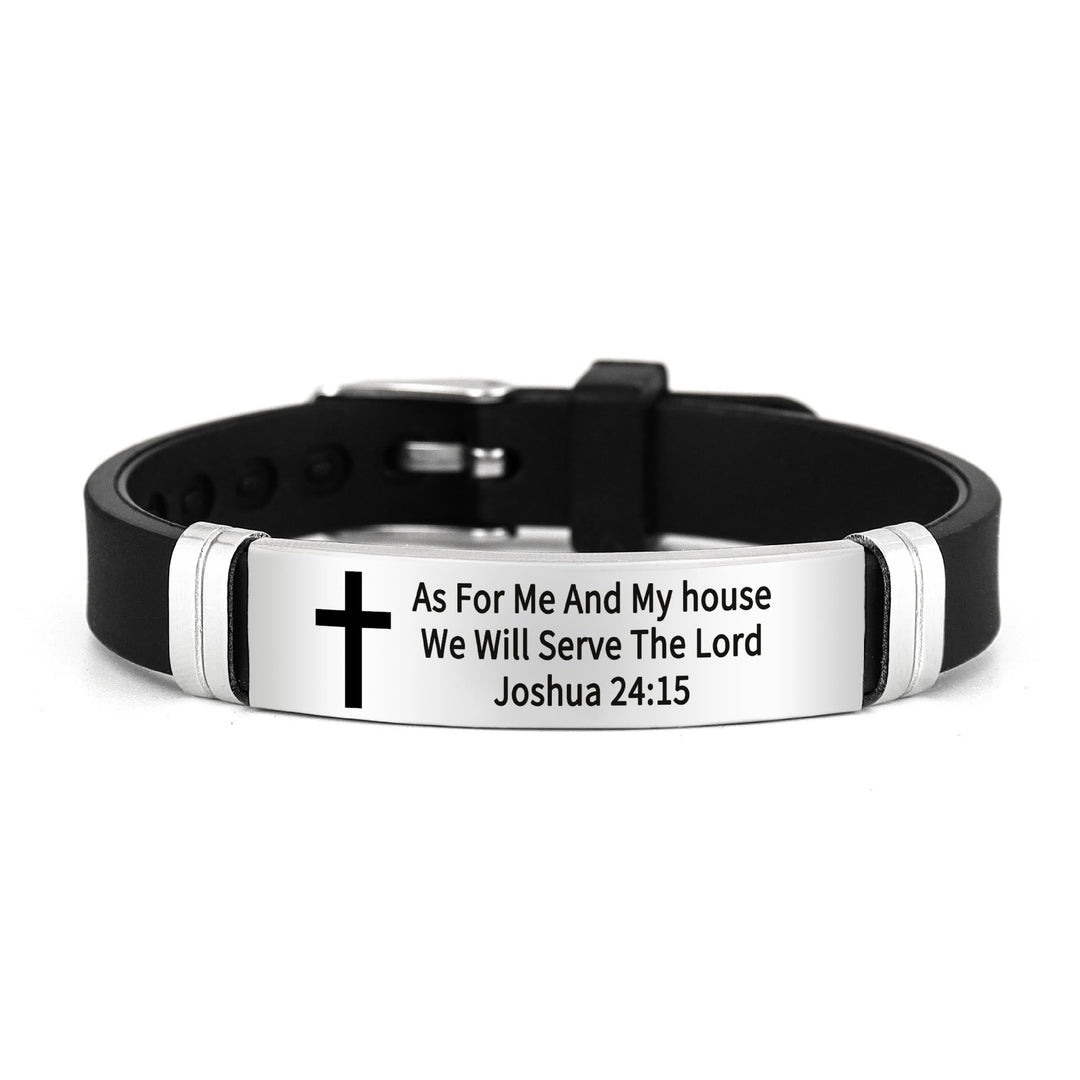 Multi - Styled Motivational Cross Bracelet with Bible Verses