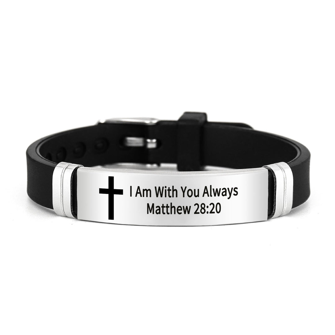 Multi - Styled Motivational Cross Bracelet with Bible Verses
