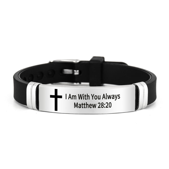 Multi - Styled Motivational Cross Bracelet with Bible Verses