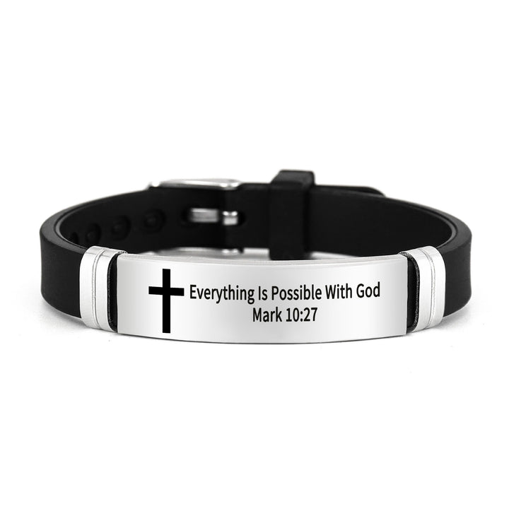 Multi - Styled Motivational Cross Bracelet with Bible Verses
