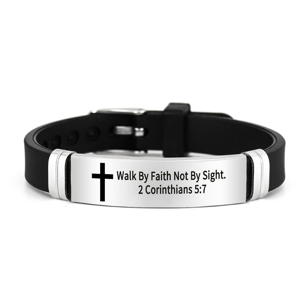 Multi - Styled Motivational Cross Bracelet with Bible Verses