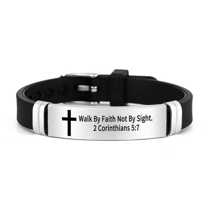 Multi - Styled Motivational Cross Bracelet with Bible Verses