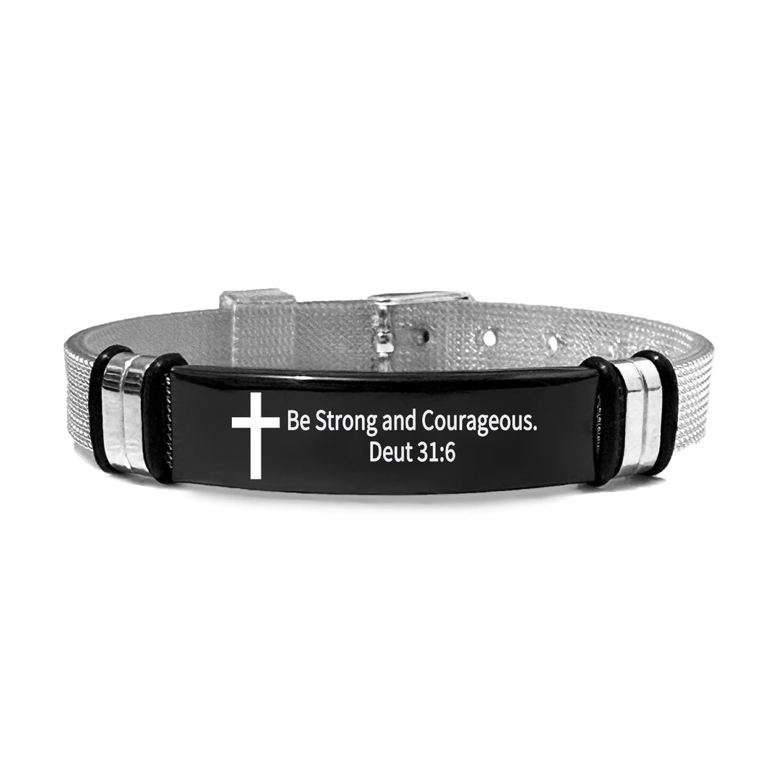 Multi - Styled Motivational Cross Bracelet with Bible Verses