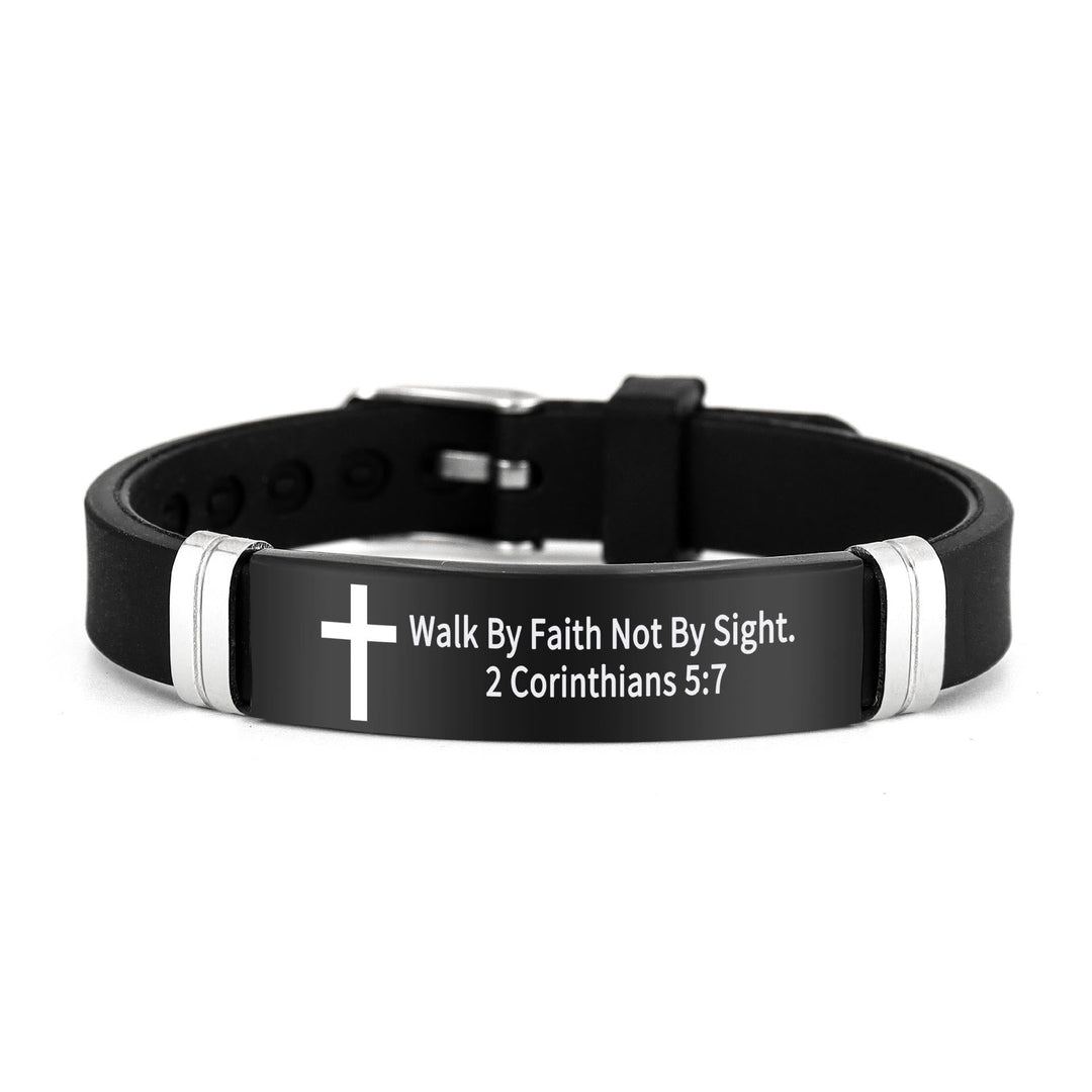 Multi - Styled Motivational Cross Bracelet with Bible Verses
