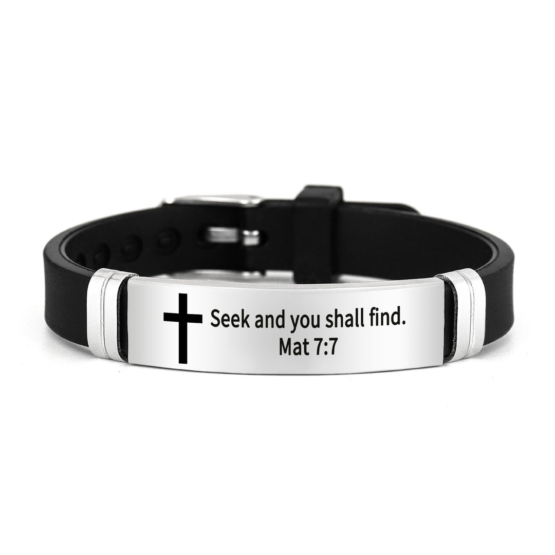Multi - Styled Motivational Cross Bracelet with Bible Verses