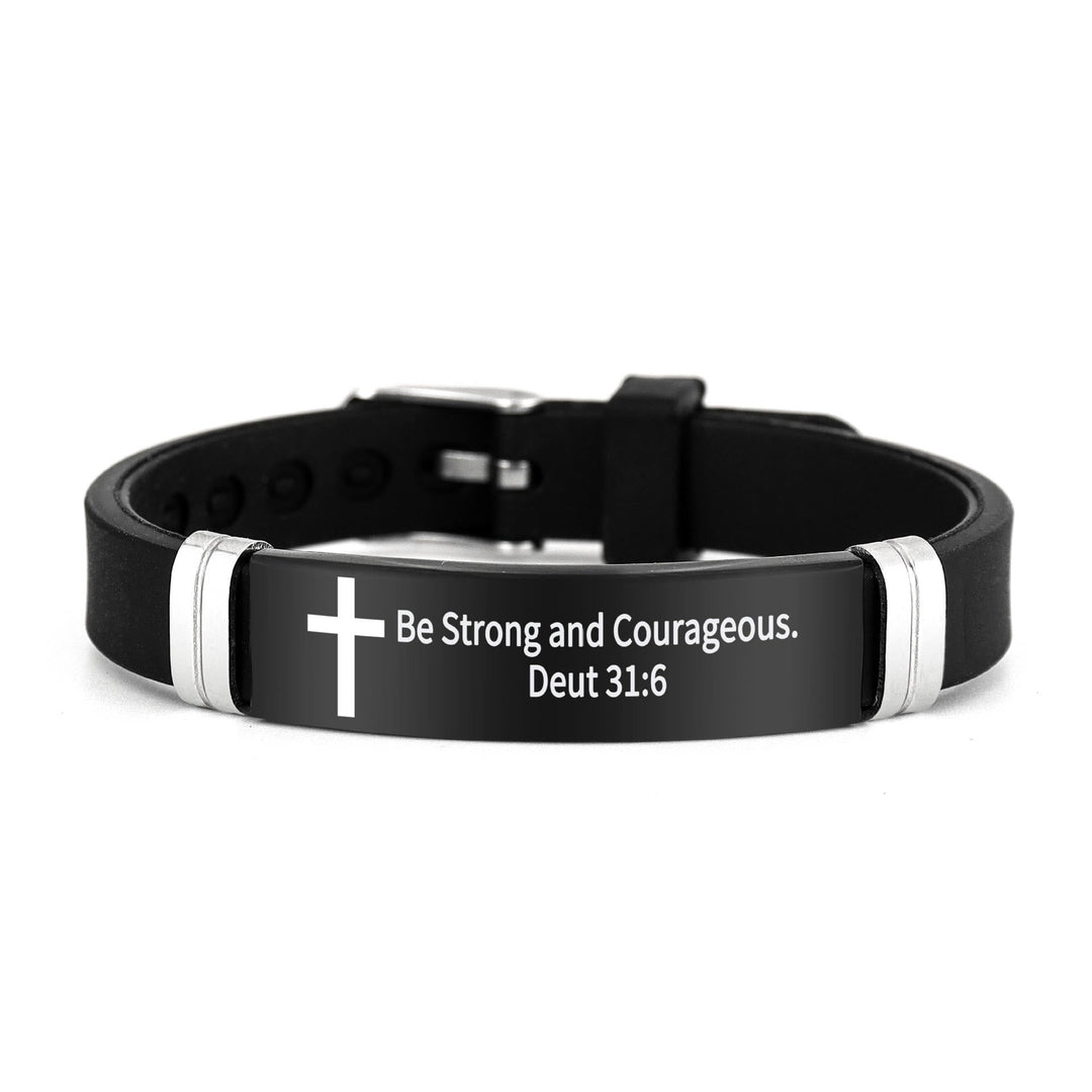 Multi - Styled Motivational Cross Bracelet with Bible Verses