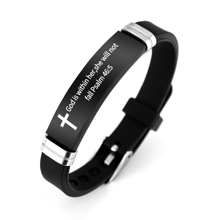 Multi - Styled Motivational Cross Bracelet with Bible Verses