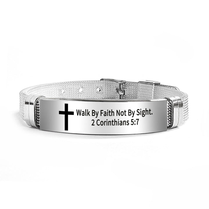 Multi - Styled Motivational Cross Bracelet with Bible Verses