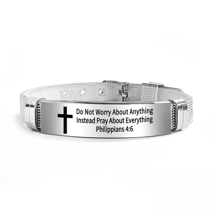 Multi - Styled Motivational Cross Bracelet with Bible Verses