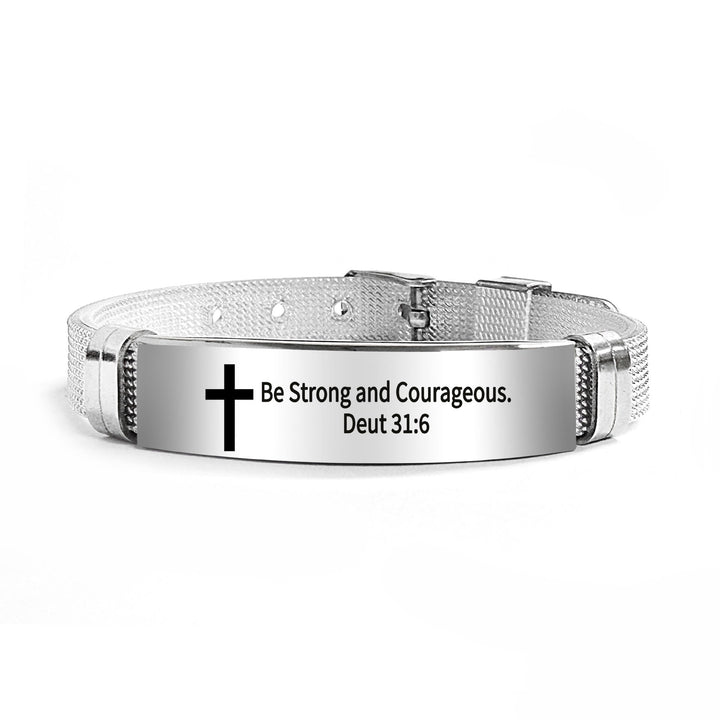 Multi - Styled Motivational Cross Bracelet with Bible Verses