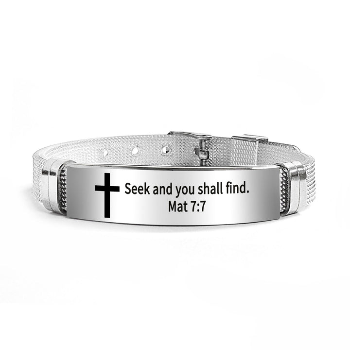 Multi - Styled Motivational Cross Bracelet with Bible Verses