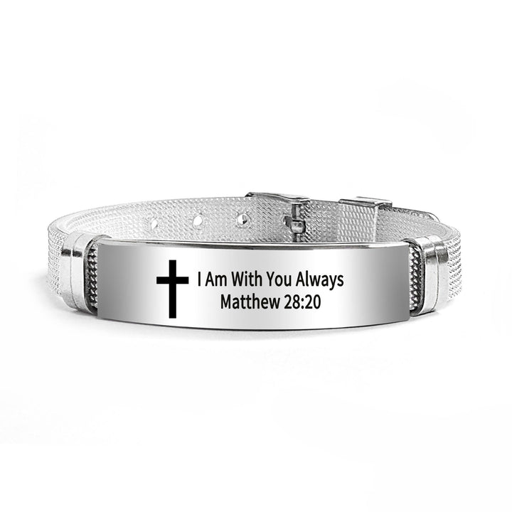 Multi - Styled Motivational Cross Bracelet with Bible Verses