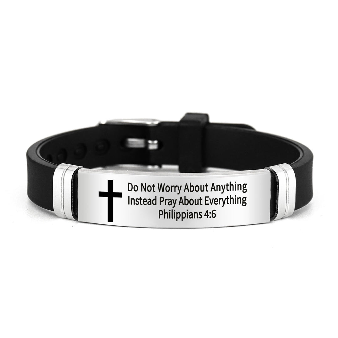 Multi - Styled Motivational Cross Bracelet with Bible Verses