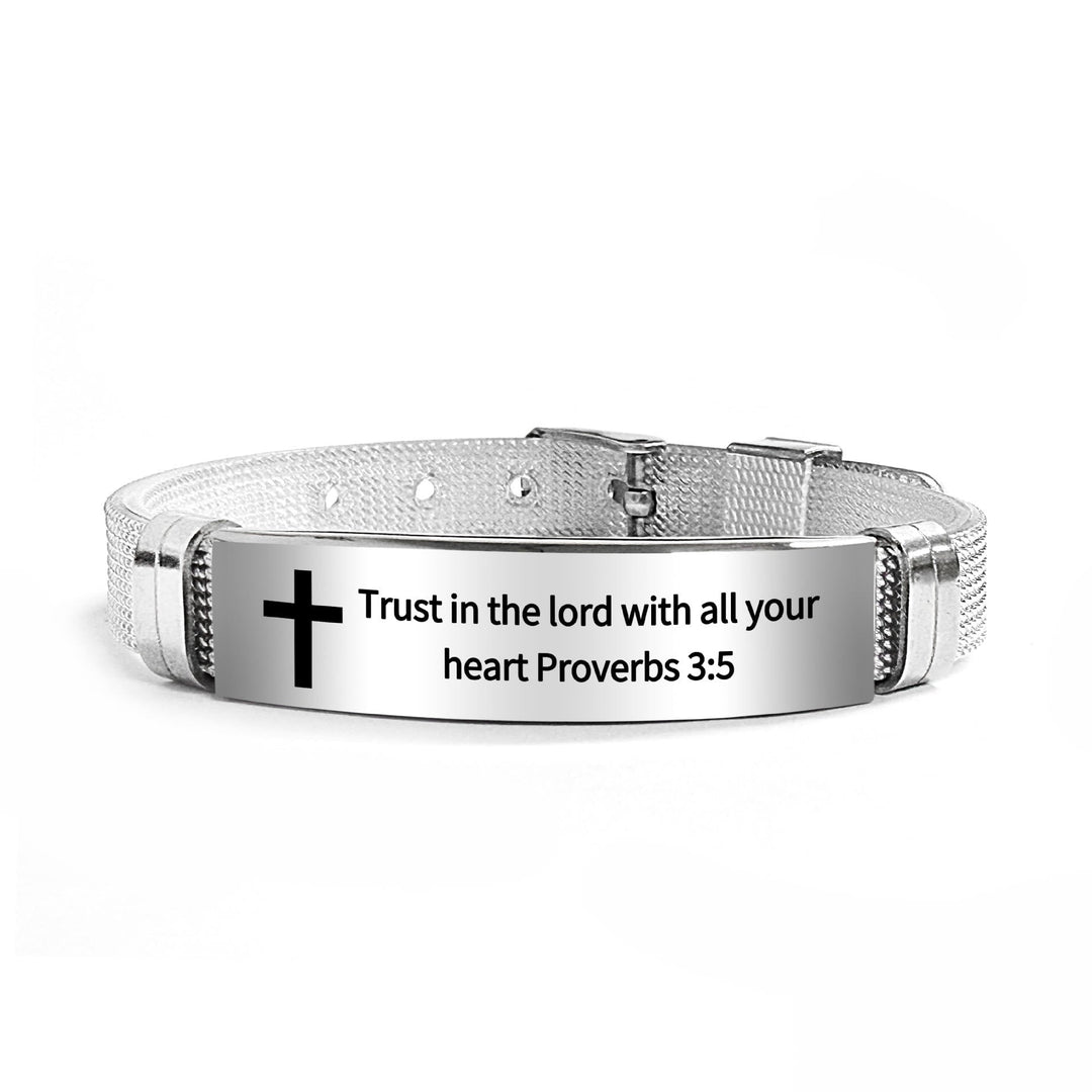 Multi - Styled Motivational Cross Bracelet with Bible Verses