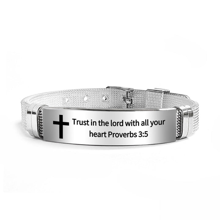 Multi - Styled Motivational Cross Bracelet with Bible Verses