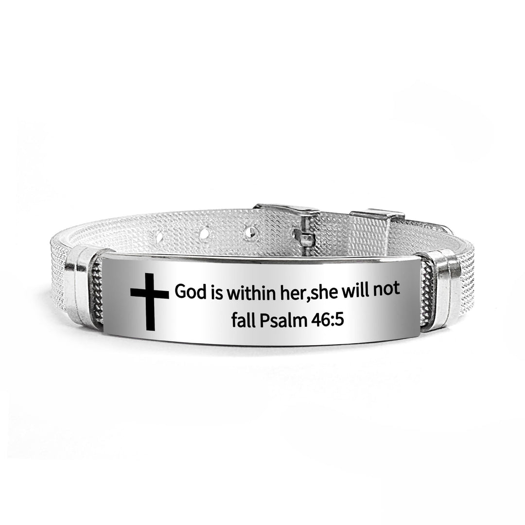 Multi - Styled Motivational Cross Bracelet with Bible Verses