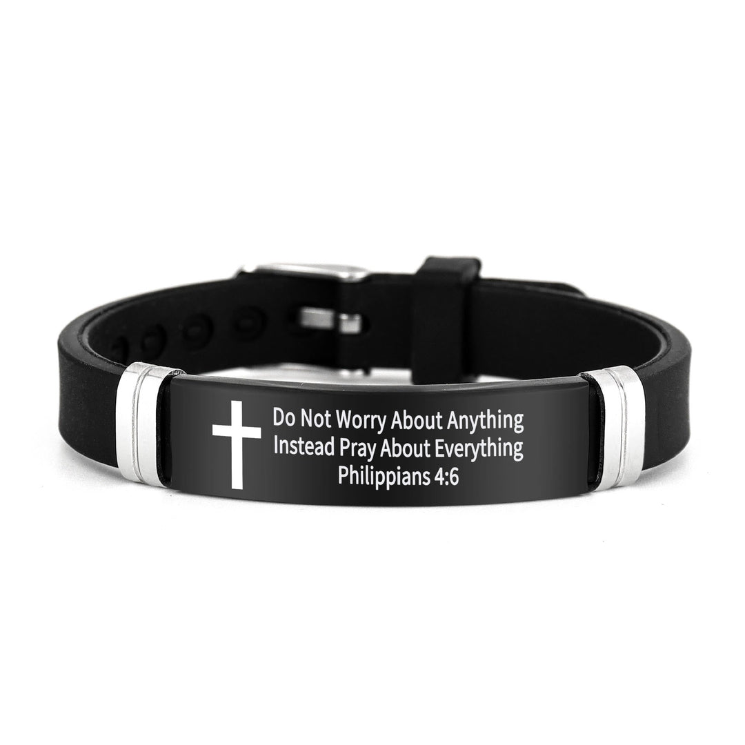 Multi - Styled Motivational Cross Bracelet with Bible Verses
