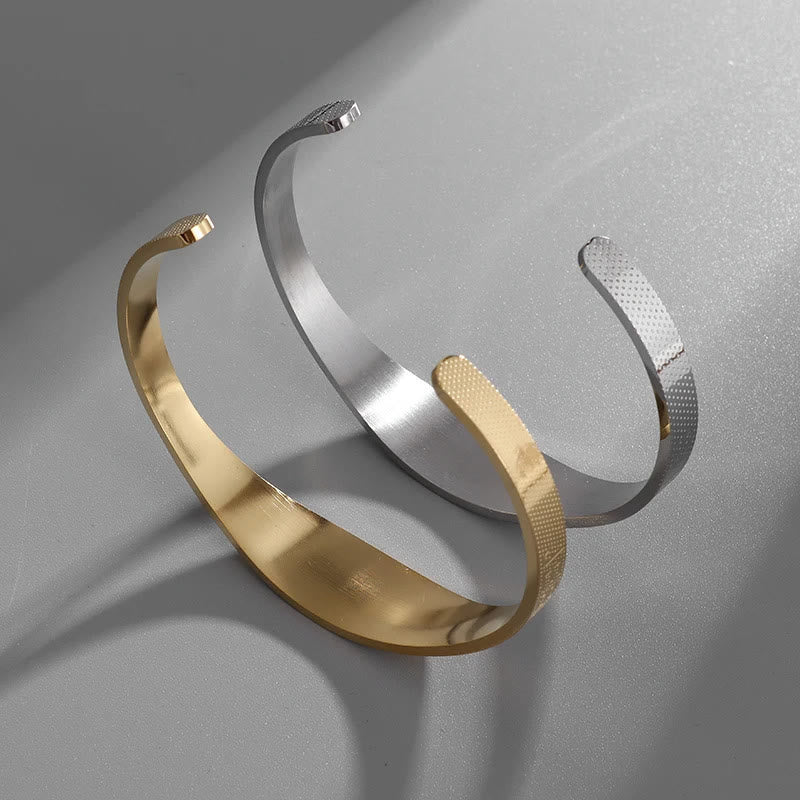 Peace & Protection St. Benedict Cuff Bracelet in Golden & Silver