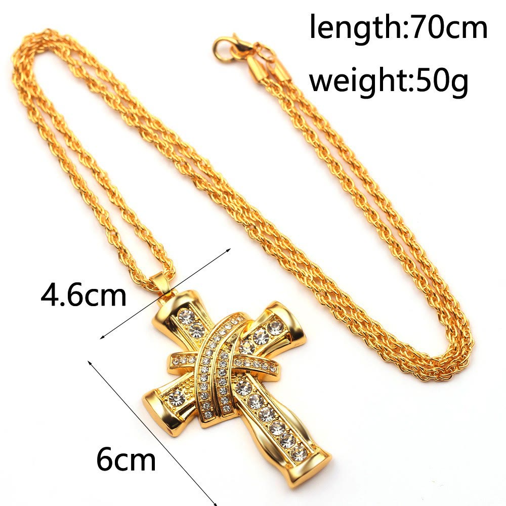 Two-color Grace & Glory Baroque Radiance Cross Necklace