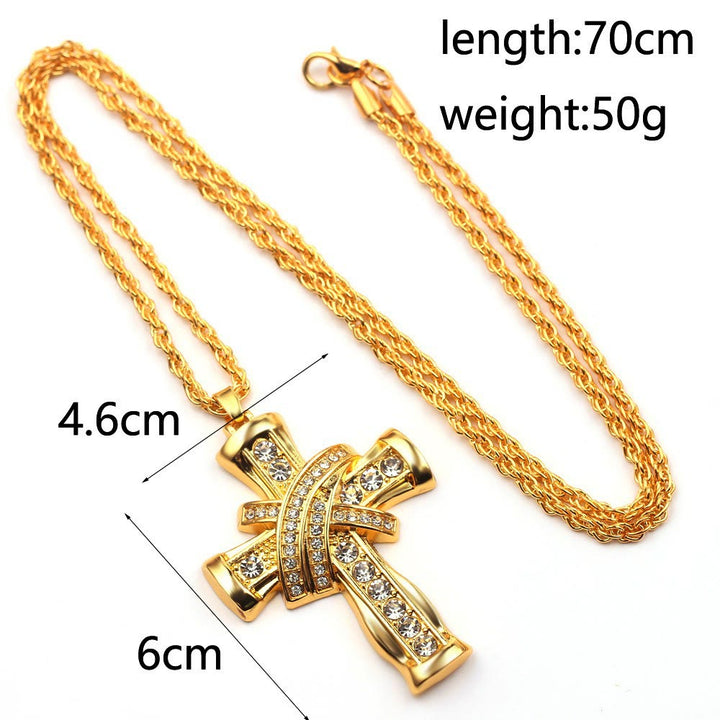Two-color Grace & Glory Baroque Radiance Cross Necklace