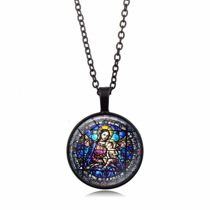 Choose Your Blessing Radiant Faith Necklace: Madonna with Child or Roses of Guadalupe