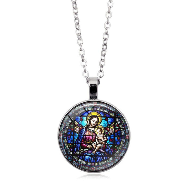 Choose Your Blessing Radiant Faith Necklace: Madonna with Child or Roses of Guadalupe