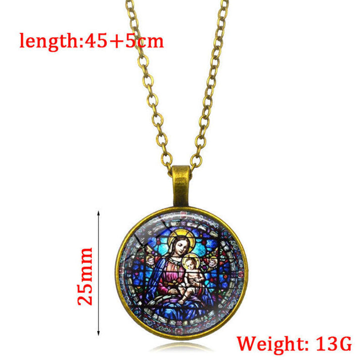 Choose Your Blessing Radiant Faith Necklace: Madonna with Child or Roses of Guadalupe