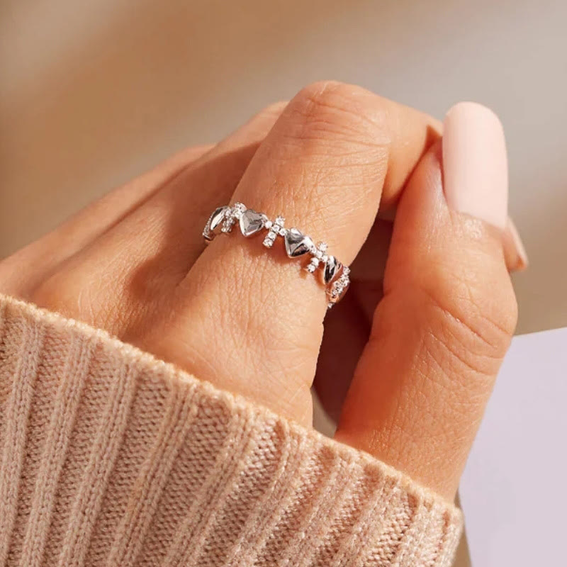 Heart & Zircon Faith Ring: Minimalist Elegance with Spiritual Significance