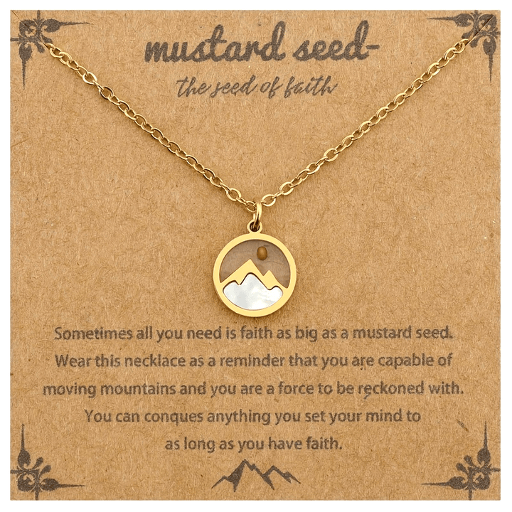 Minimalist Mustard Seed Mountain Necklace: Faith Expression in Daily Wear