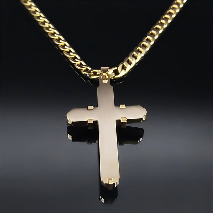 Statement Cross Necklace: Bold Craft & Spiritual Symbol for Faith-Driven Style