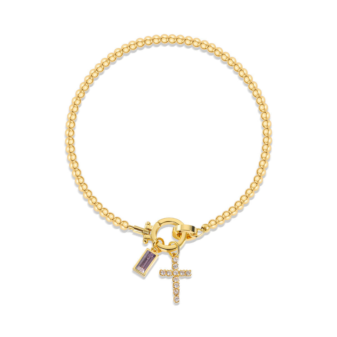 12 Birthstone Cross Bracelet: Faith-Driven Identity & Timeless Devotion