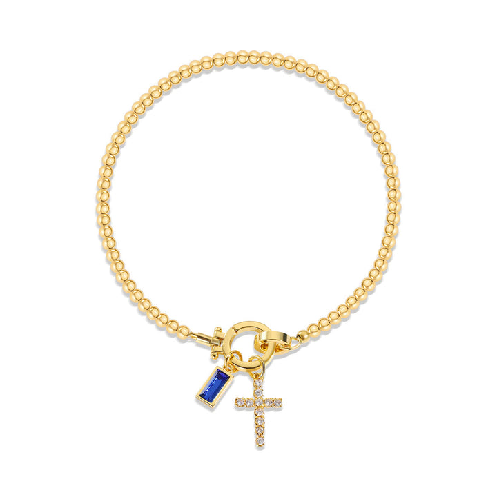 12 Birthstone Cross Bracelet: Faith-Driven Identity & Timeless Devotion