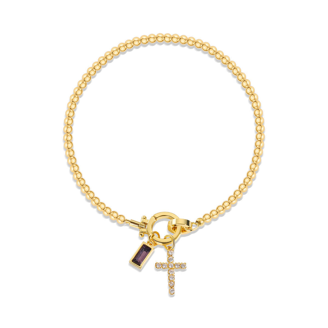 12 Birthstone Cross Bracelet: Faith-Driven Identity & Timeless Devotion