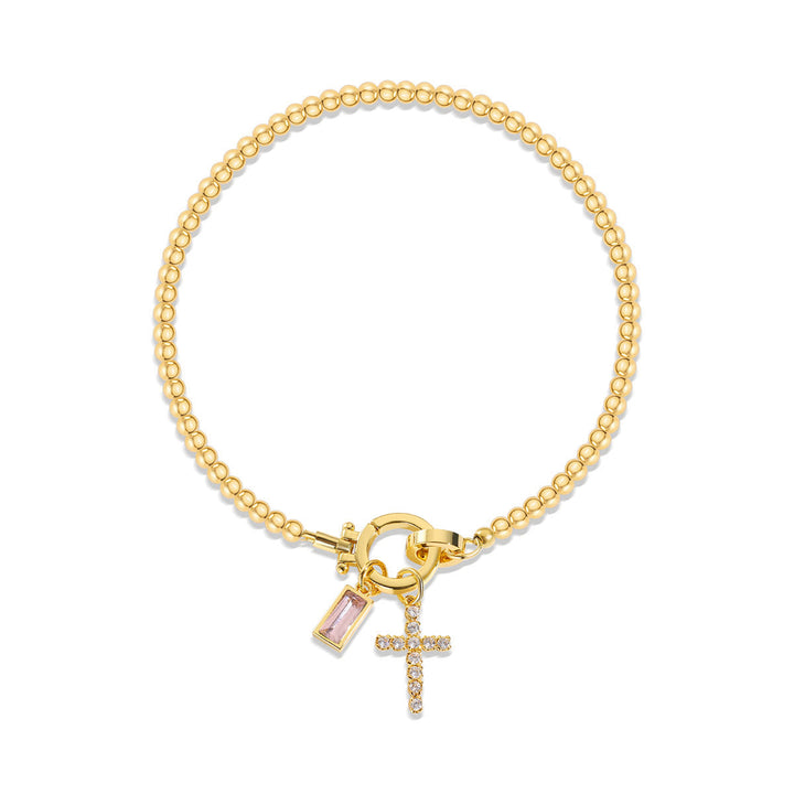 12 Birthstone Cross Bracelet: Faith-Driven Identity & Timeless Devotion