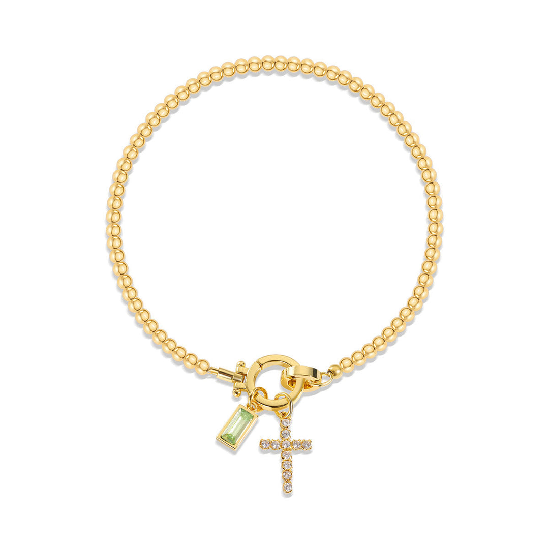 12 Birthstone Cross Bracelet: Faith-Driven Identity & Timeless Devotion