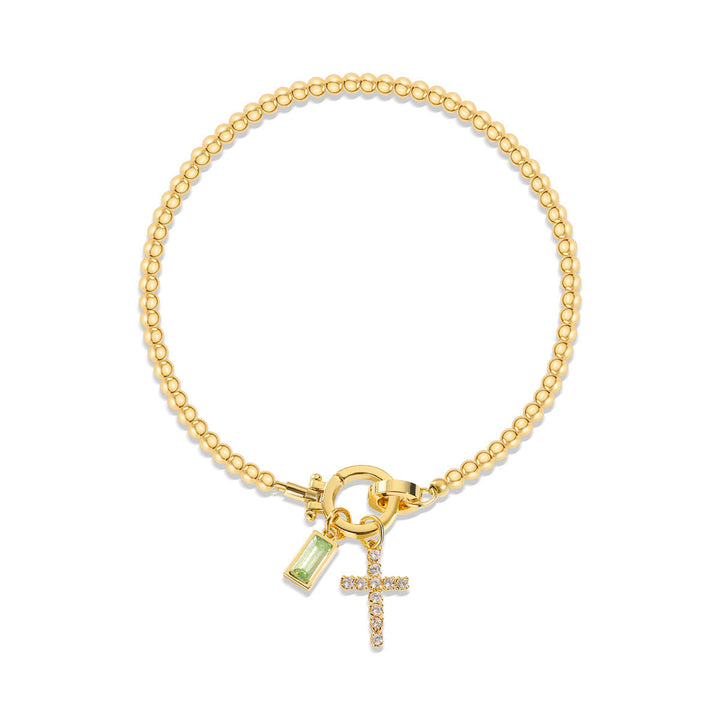 12 Birthstone Cross Bracelet: Faith-Driven Identity & Timeless Devotion