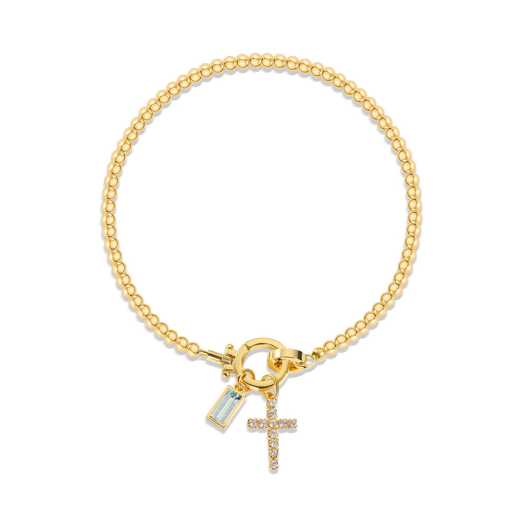 12 Birthstone Cross Bracelet: Faith-Driven Identity & Timeless Devotion