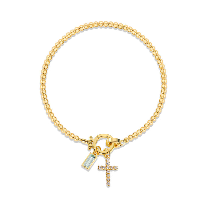 12 Birthstone Cross Bracelet: Faith-Driven Identity & Timeless Devotion