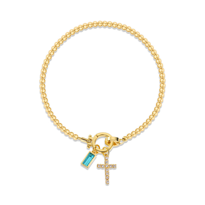 12 Birthstone Cross Bracelet: Faith-Driven Identity & Timeless Devotion