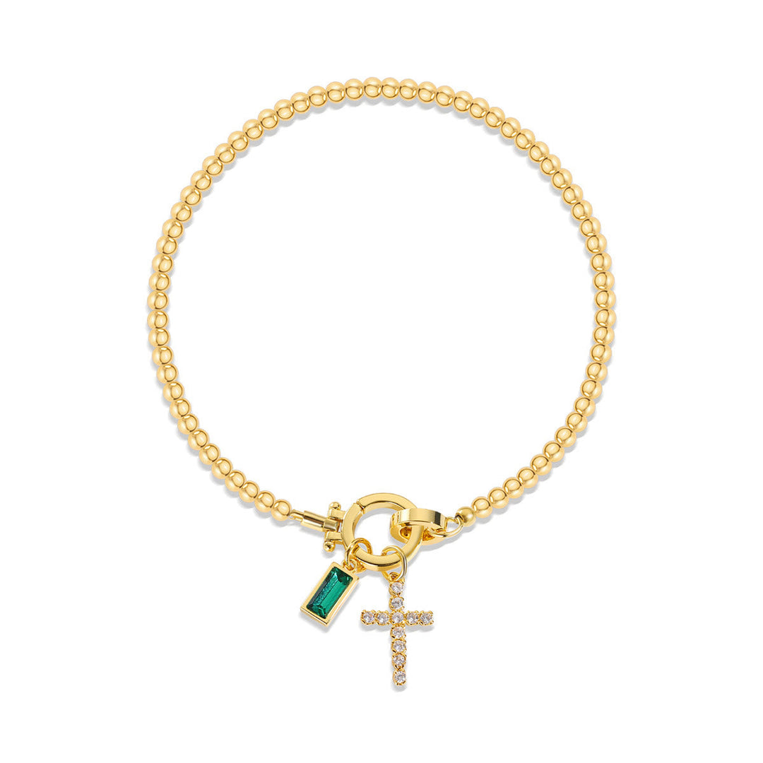 12 Birthstone Cross Bracelet: Faith-Driven Identity & Timeless Devotion