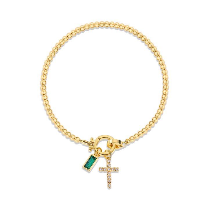 12 Birthstone Cross Bracelet: Faith-Driven Identity & Timeless Devotion